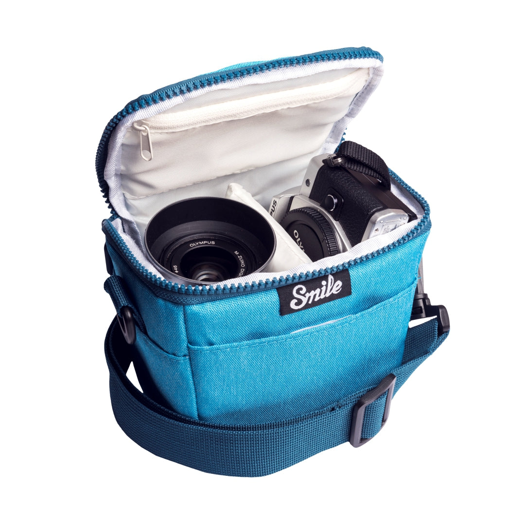 SMART TINY - Bolsa de fotografía para Cámara de formato pequeño - AZUL