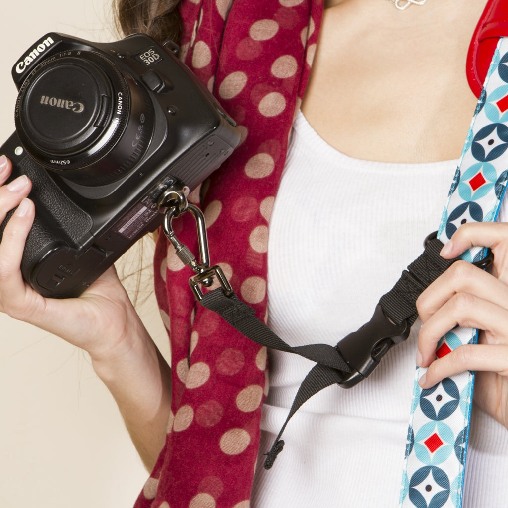 QUICKSHOOT HOLDER - Correa de acceso rápido para Cámara DSLR, Reflex, Mirrorless y Videocámara AZUL