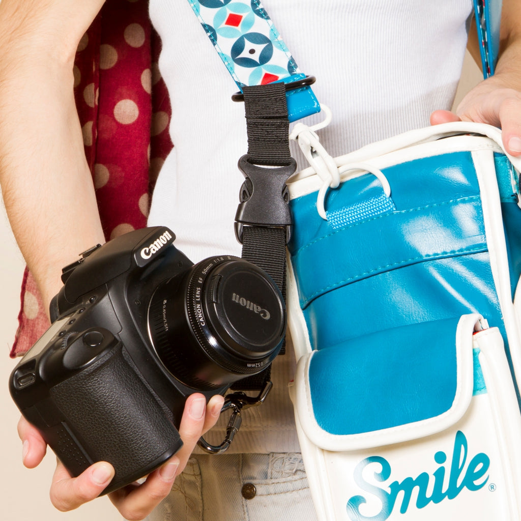 QUICKSHOOT HOLDER - Correa de acceso rápido para Cámara DSLR, Reflex, Mirrorless y Videocámara AZUL