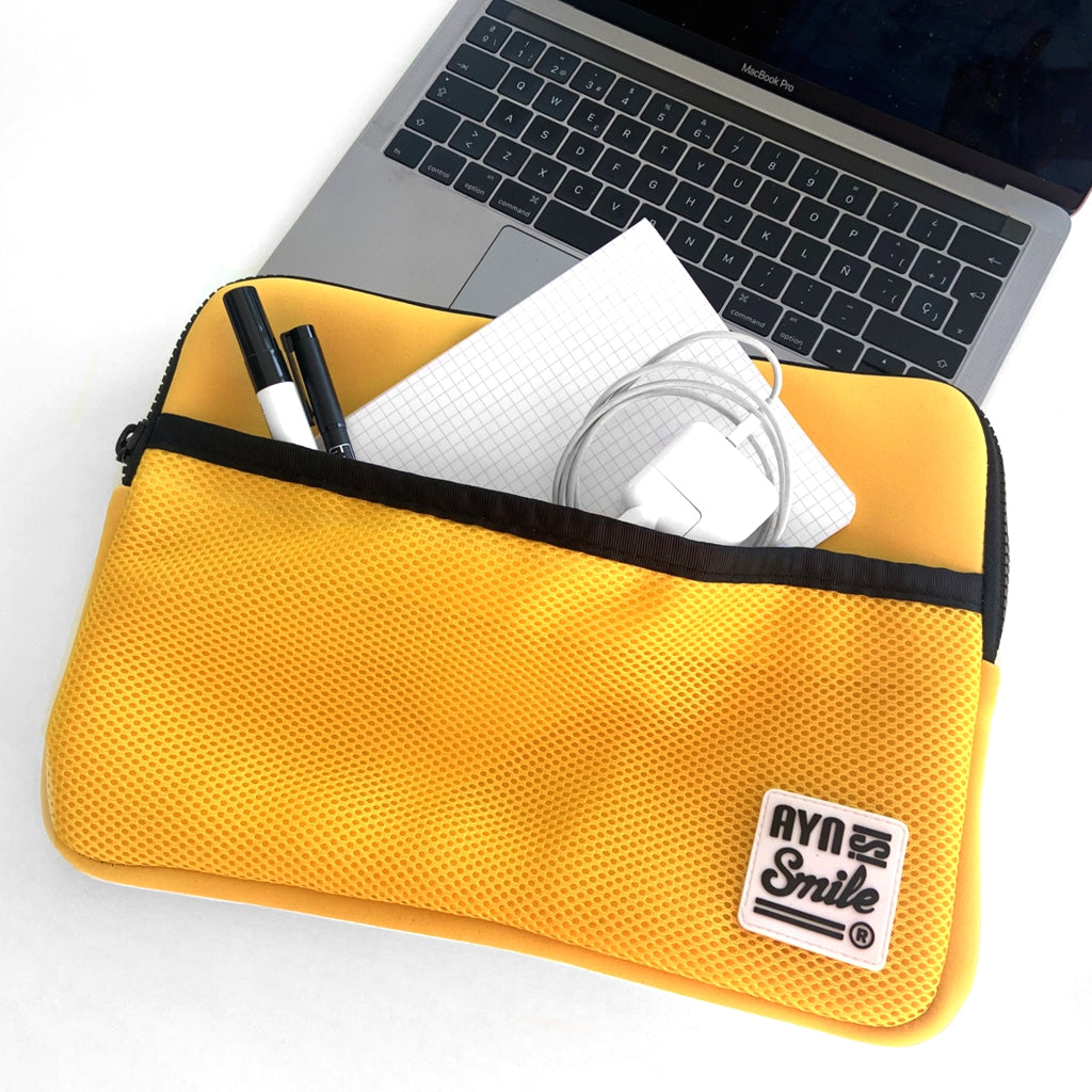 FITNESS – Funda Sleeve Neopreno para Portátil de hasta 13 y 14 pulgadas AMARILLO