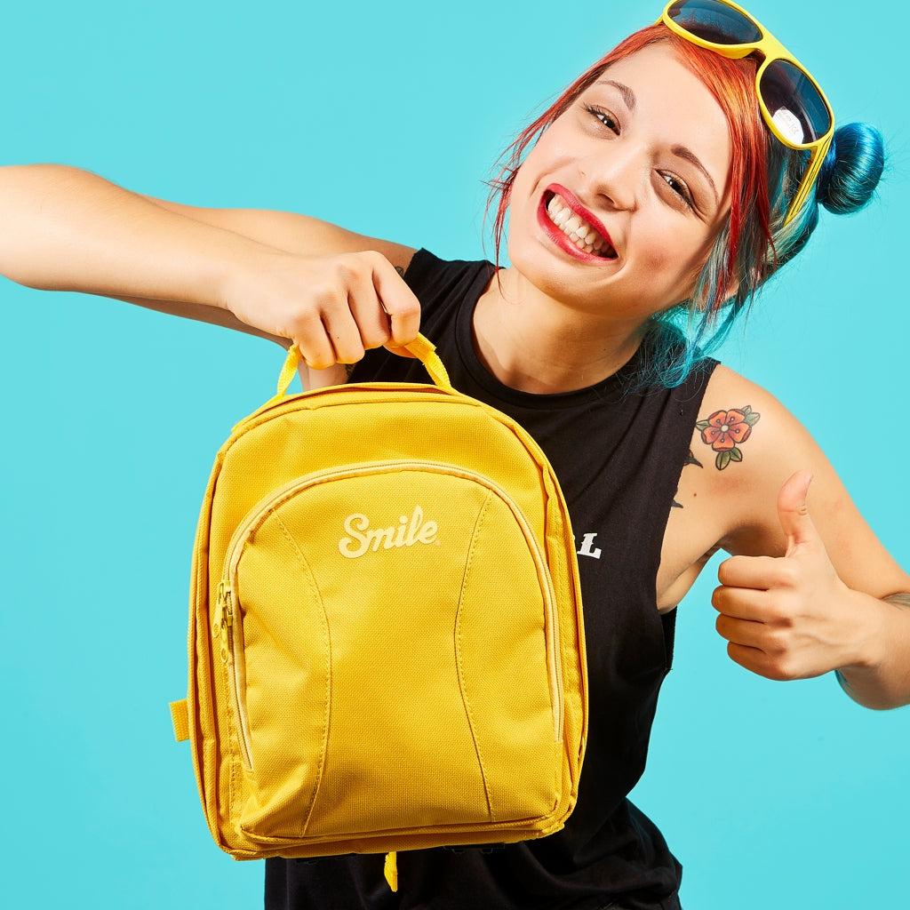 SMART - Mochila Bolsa de fotografía para cámara DSLR, Mirrorless, Flash y accesorios AMARILLO