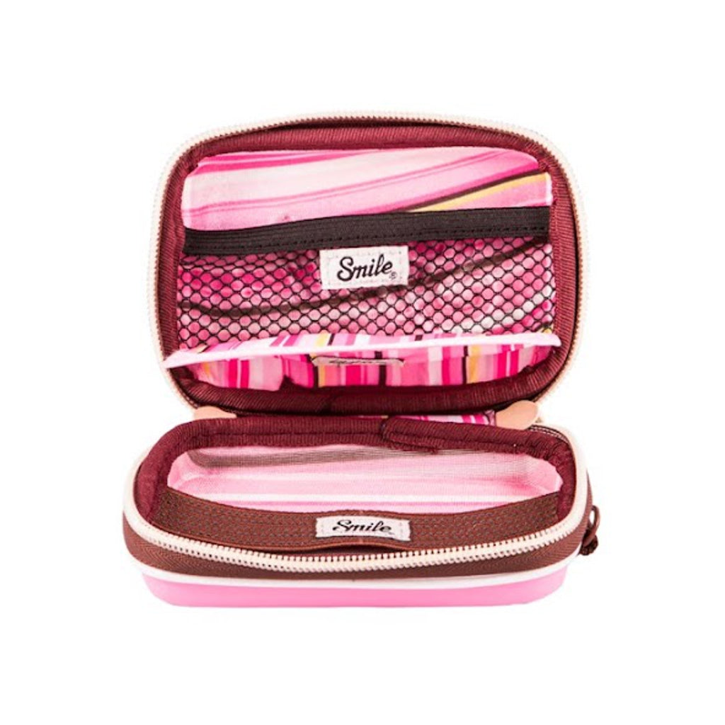 COMPACT CASE - Kit de Funda para Cámara Compacta o Disco Duro y correa de muñeca ROSA SWEET KAWAII